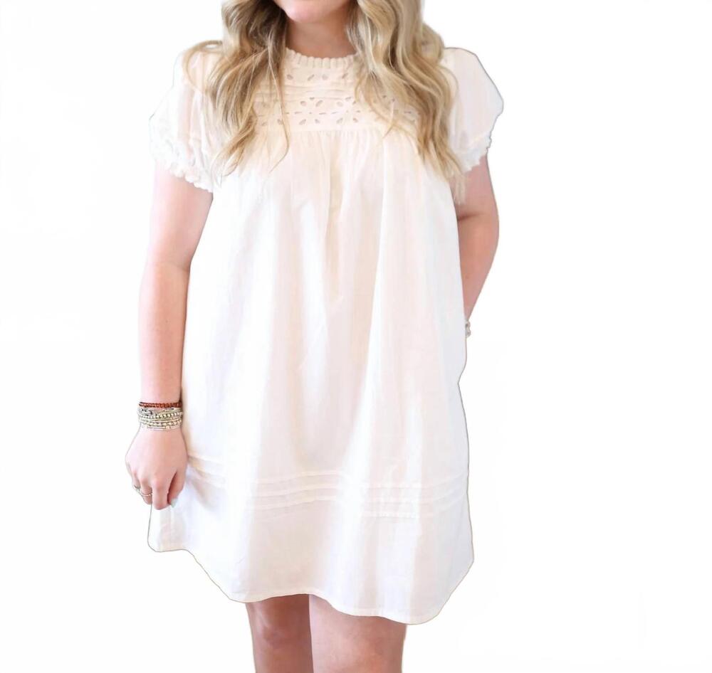 NEW SUNSHINE TIENDA eyelet penny dress in ivory